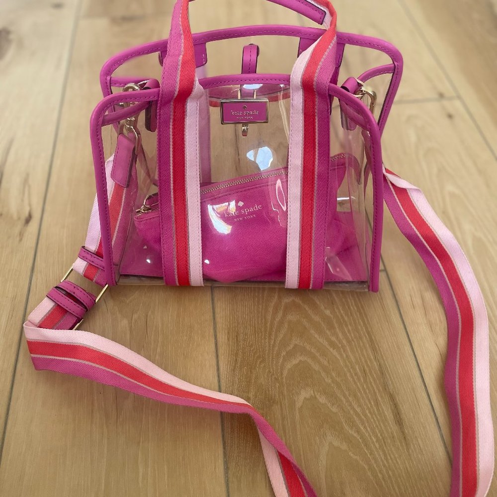 KATE SPADE SAM SEE THROUGH MEDIUM SATCHEL NWT